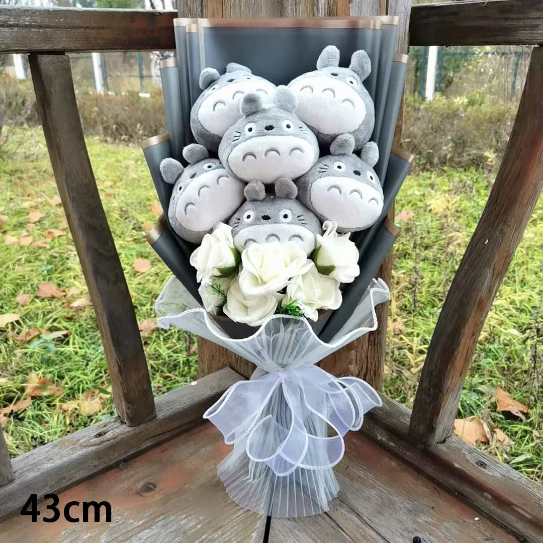 My Neighbour Totoro Plush Bouquet Flowers Grey Anime - Tophatter Daily Deals