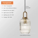 Japandi Glass Pendant Light Japanese Nordic Hanging Lamp Warm A-Transparent - Tophatter Daily Deals