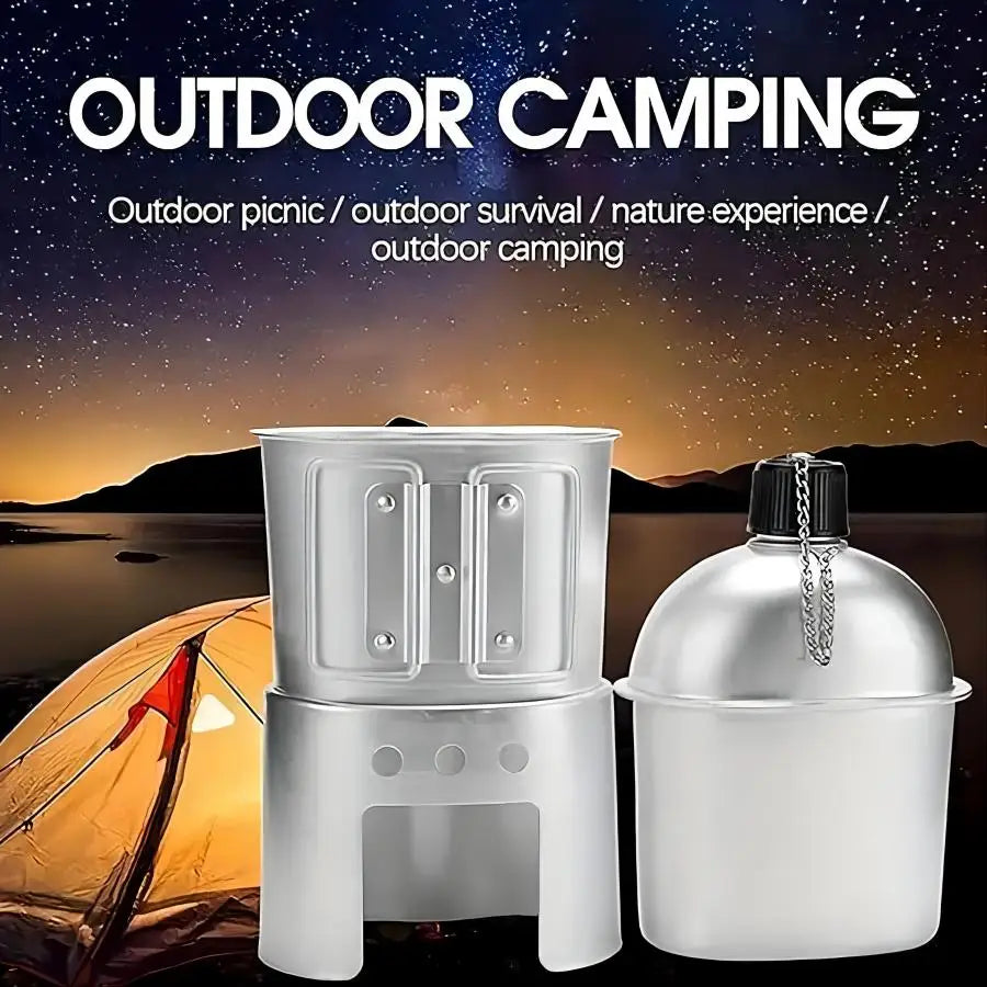Camping Water Cup with Storage Pouch Silver Camp Cooking - Tophatter Daily Deals