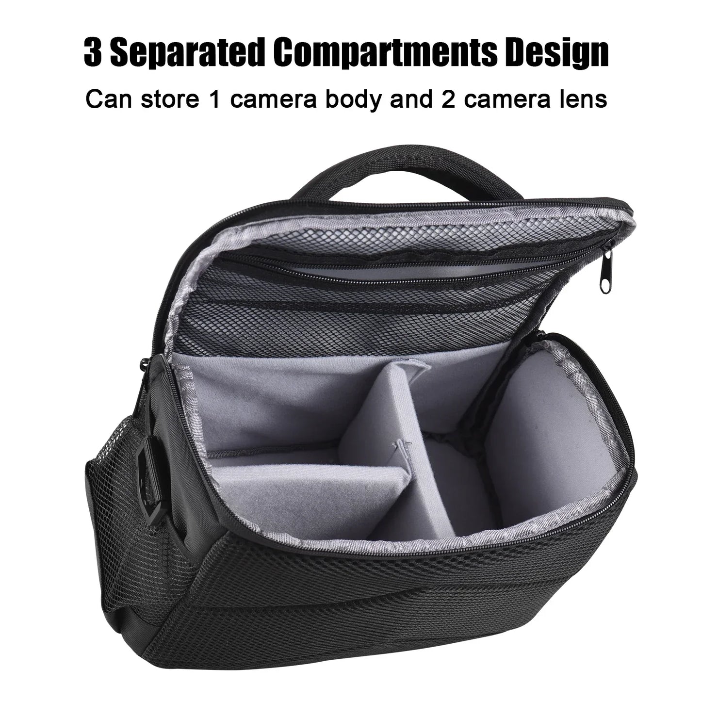 Camera Shoulder Bag Travel Case Black Camera Bags & Cases - Tophatter Daily Deals