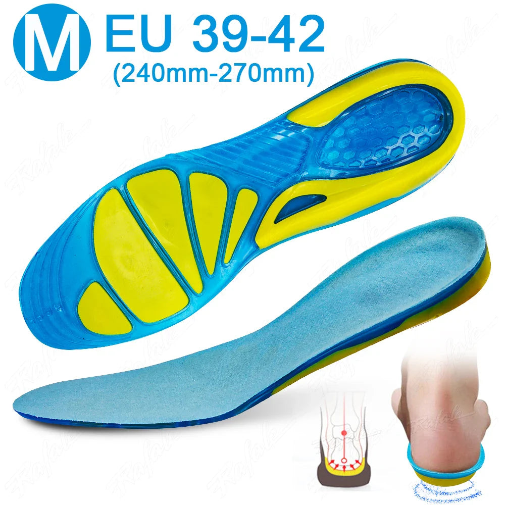 Gel Non Slip Shoe Insoles Silicone Massaging Orthotic Plantar Fascia Insole M EU 39-42 - Tophatter Daily Deals