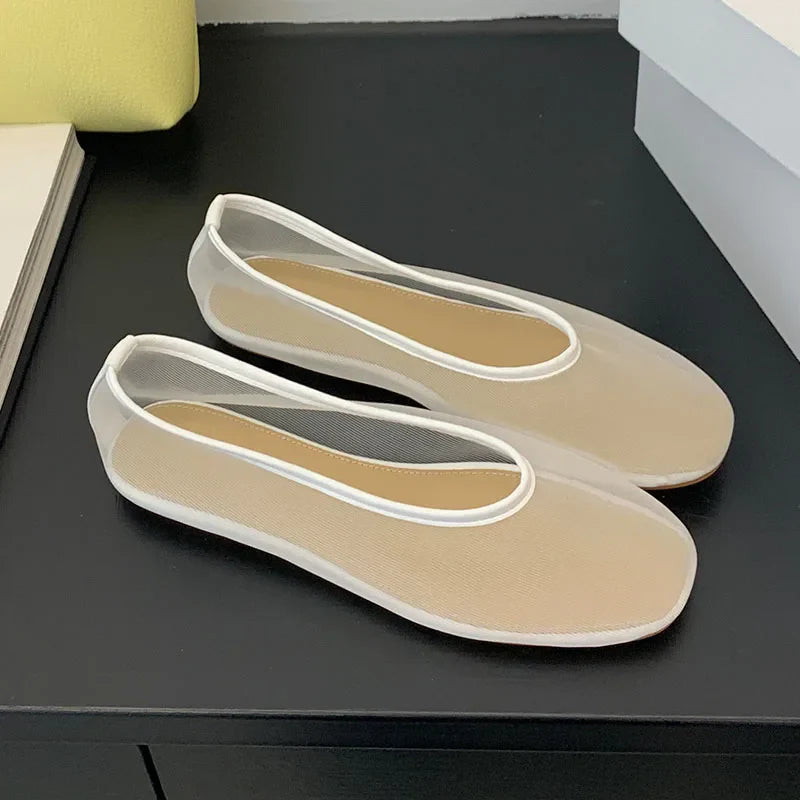 Lightweight Women Ballet Flats - Shallow Slip On Mesh - Tophatter Daily Deals