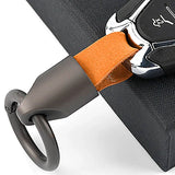 Cowhide Leather Keychain Carabiner Ring Everyday Carry - Tophatter Daily Deals