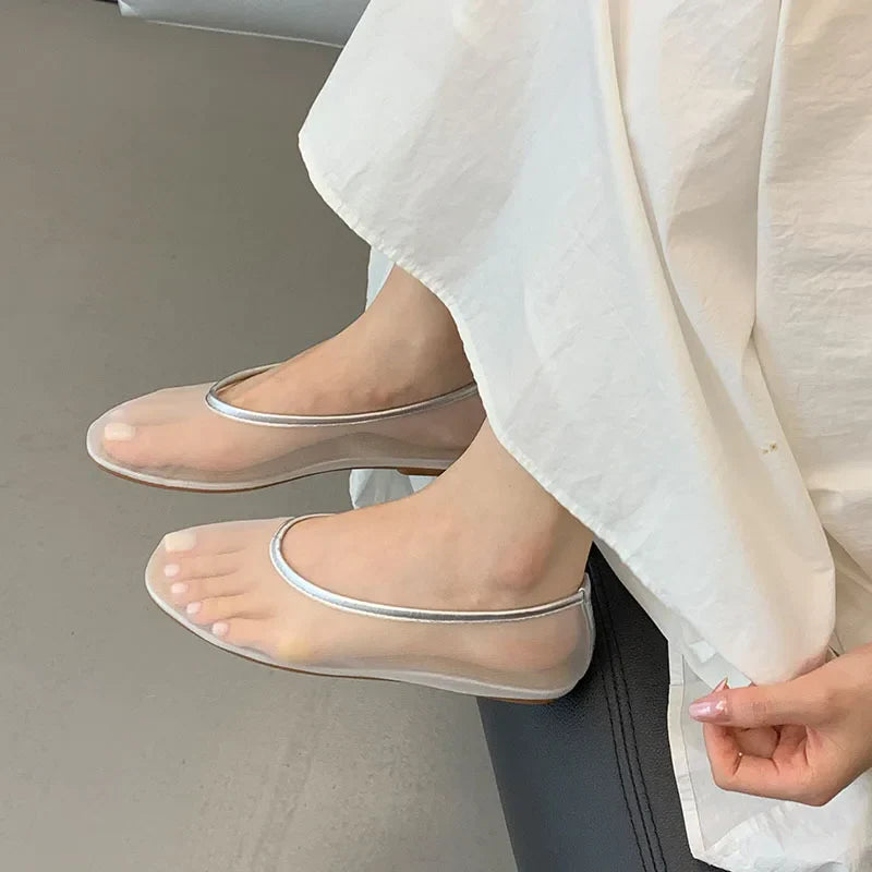 Lightweight Women Ballet Flats - Shallow Slip On Mesh - Tophatter Daily Deals