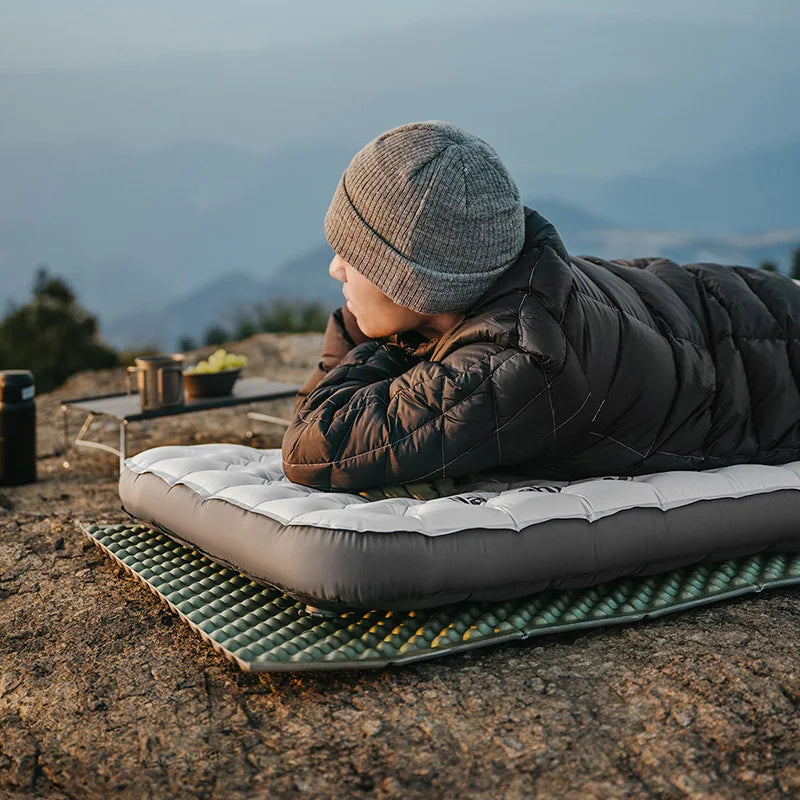 Inflatable Pad 6.5 R-Value Thermal Air Mattress White Camping & Hiking - Tophatter Daily Deals