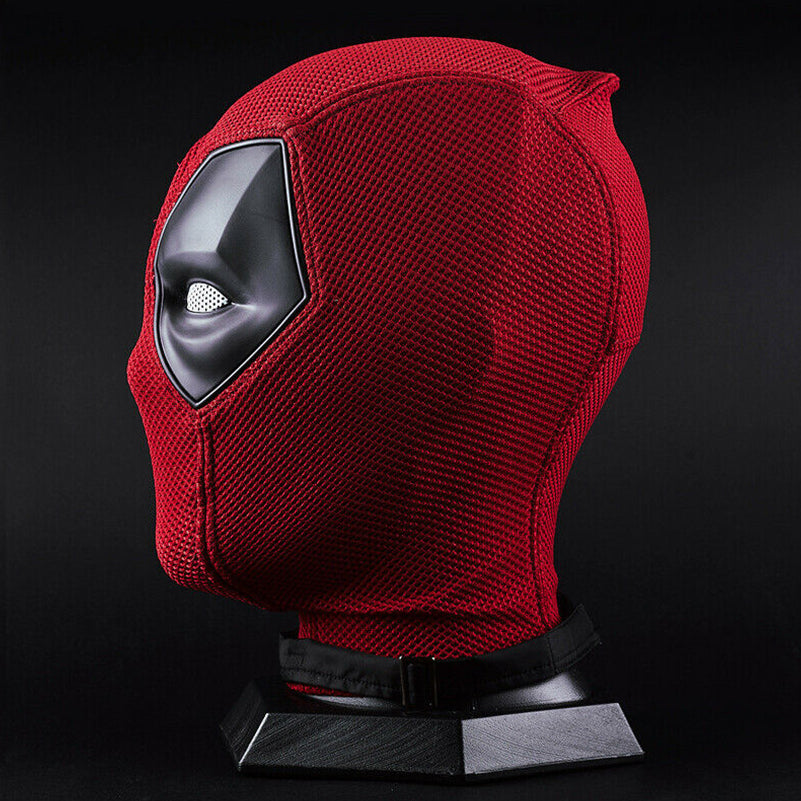Breathable Deadpool Full Head Cosplay Mask for Adults - 2025 Halloween Costume Accessory, Red and Black Latex Design Halloween Masks - Tophatter Daily Deals