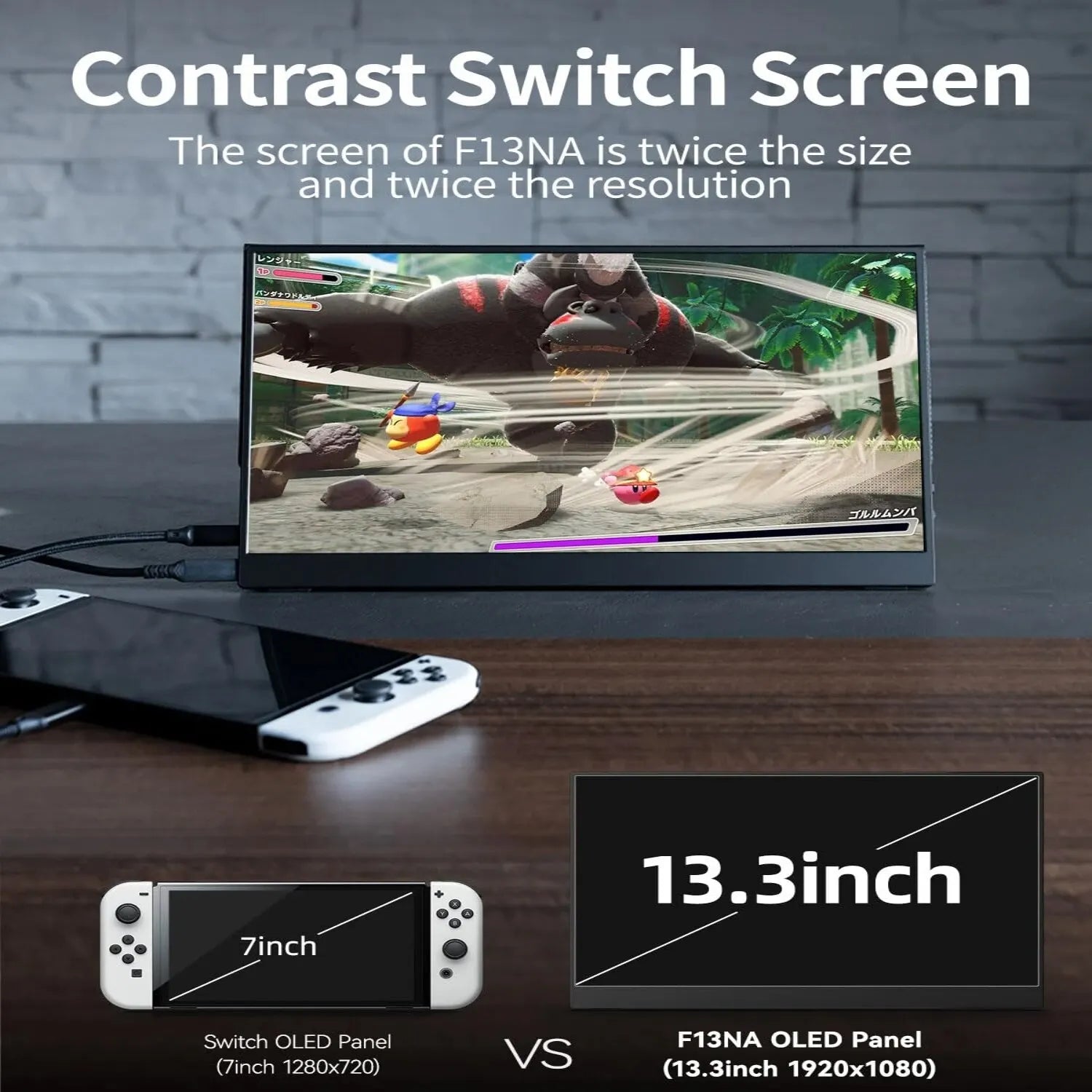 OLED 13.3 Inch Portable Monitor 1ms HDR 100 Percent DCI P3 - Tophatter Daily Deals