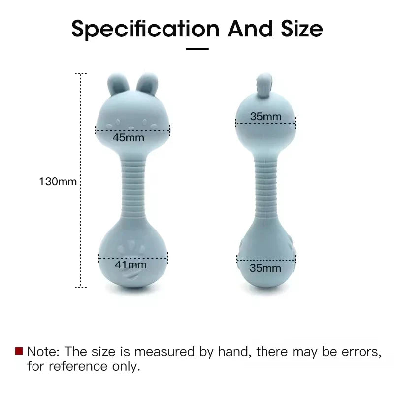 Silicone Rabbit Teether Rattle Newborn Sensory Toys - Tophatter Daily Deals