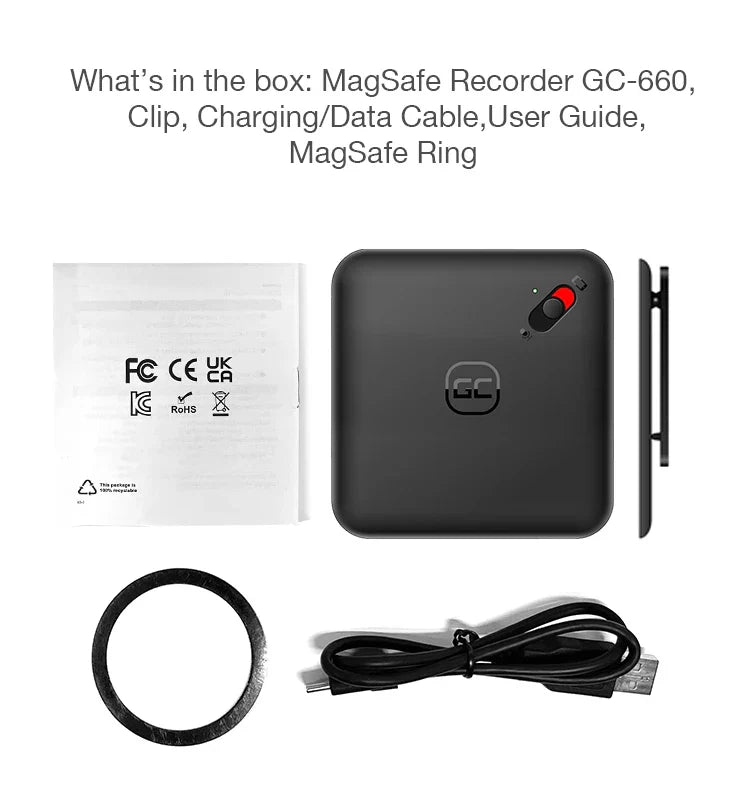Mini Voice Recorder Clip On Magnetic Phone Dictaphone - Tophatter Daily Deals
