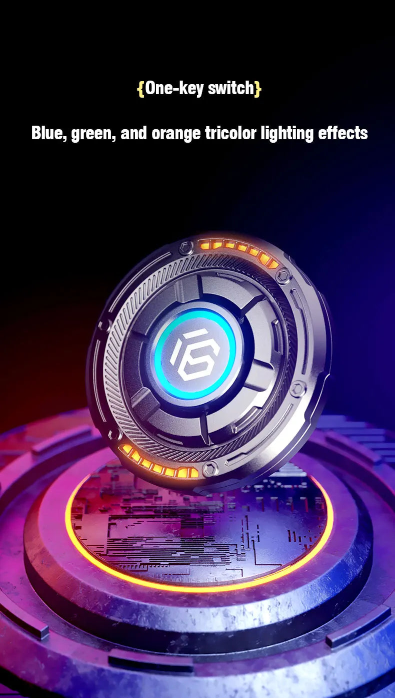 EDC Fidget Spinner Metal Luminous Push Card Coin Stress Toy - Tophatter Daily Deals