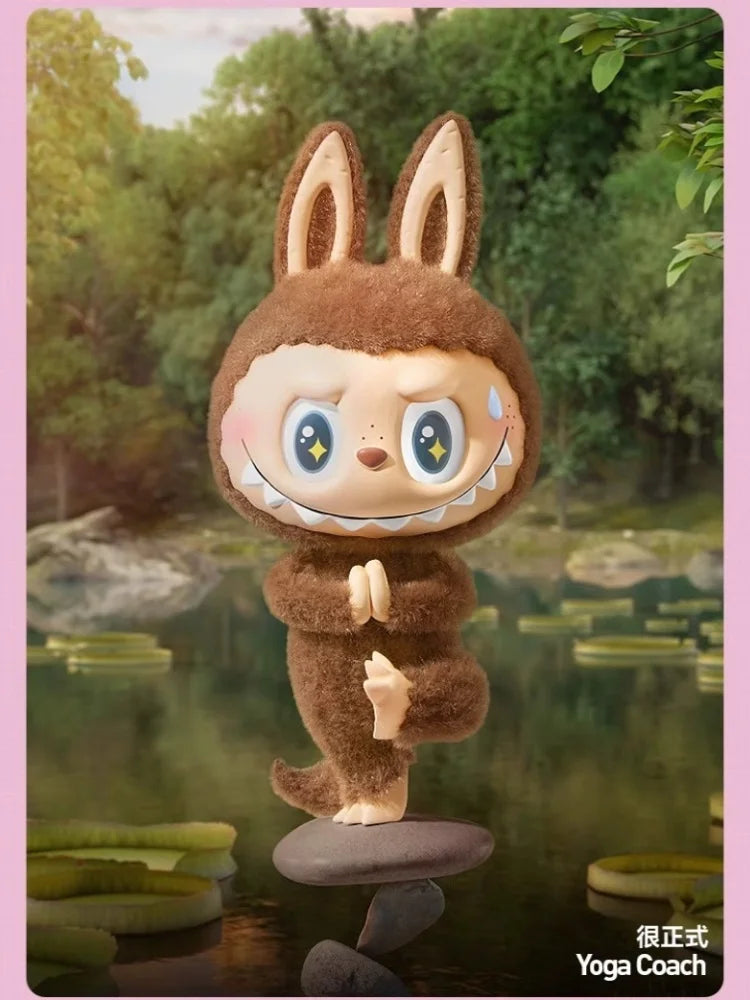 Genuine Pop Mart Labubu The Monsters Lazy Yoga Series Figures Mythical - Tophatter Daily Deals