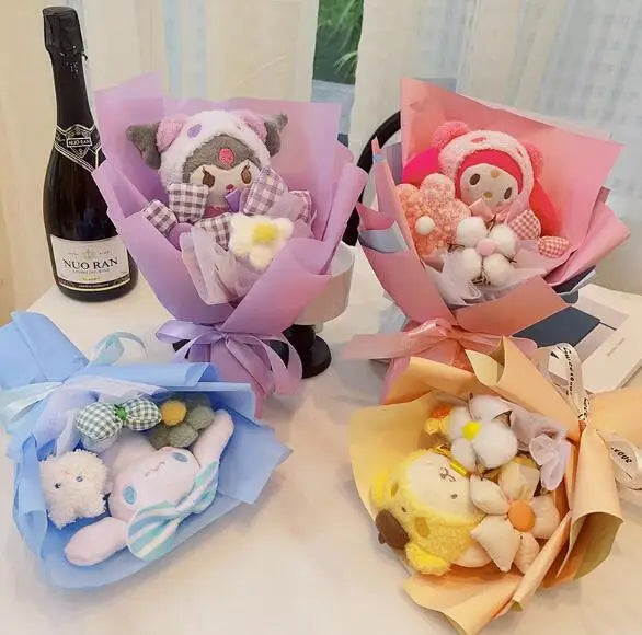 Sanrio Plush Flower Bouquet Flowers - Tophatter Daily Deals