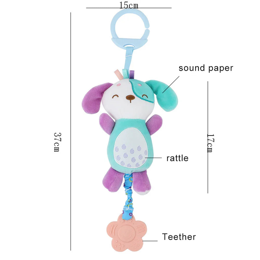 Animal Rattle Newborn Sensory Toys Soft Travel Toy Set Dog - Tophatter Daily Deals