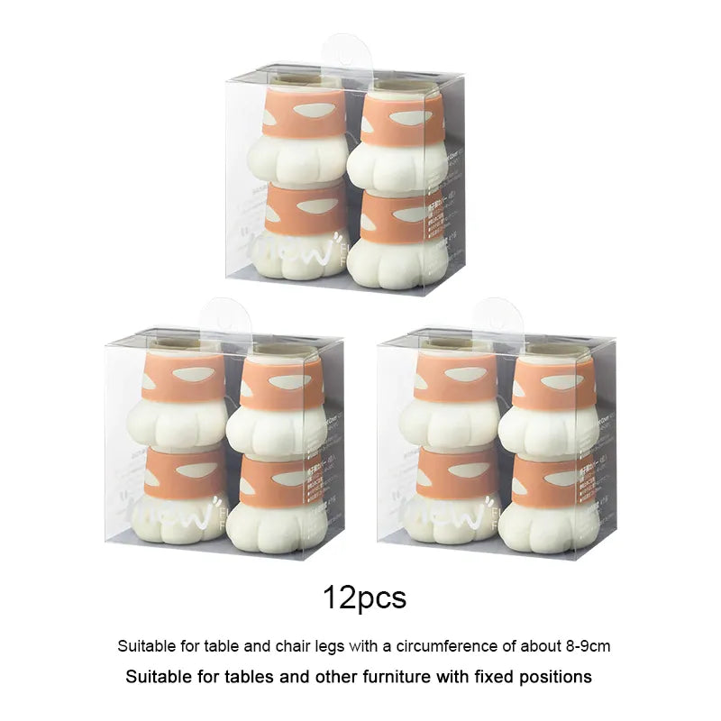 Silicone Chair Leg Caps Cat Claw Foot Pads Home Decor Non-slip x 12 Animals - Tophatter Daily Deals