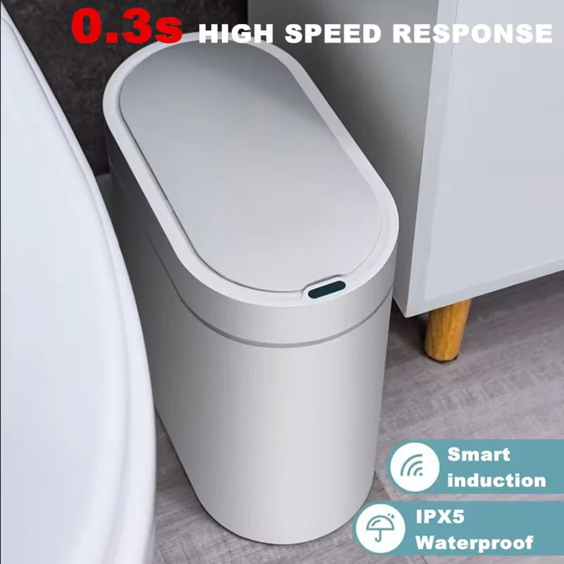 Sensor Trash Can Touchless 8L Kitchen Bathroom Bin Compact - Tophatter Daily Deals