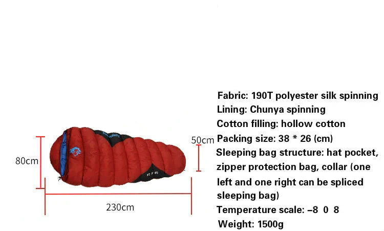 Thickened Sleeping Bag Mommy Style Red Sleeping Bags - Tophatter Daily Deals