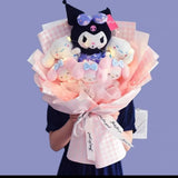 Sanrio Kuromi Plush Toy Bouquet Pink Flowers - Tophatter Daily Deals