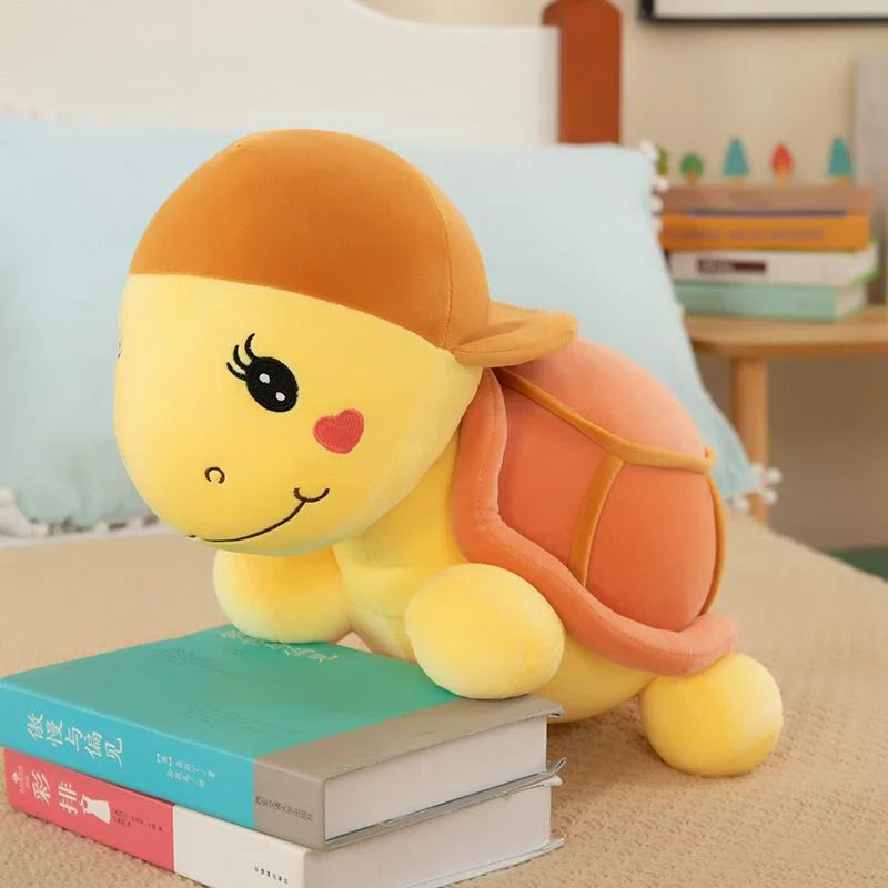 Turtle Tortoise With Cap Hat Big Plush 30cm Orange Animals - Tophatter Daily Deals