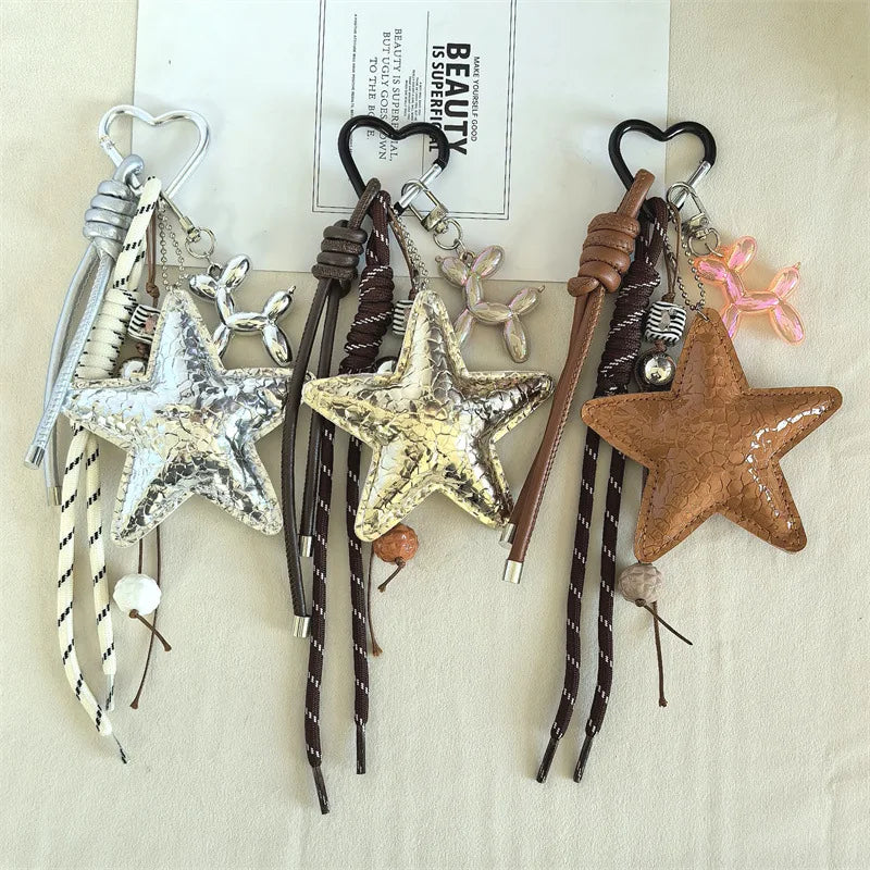 Y2K Leather Star Keychain Dachshund Bag Charm Anti Lost - Tophatter Daily Deals
