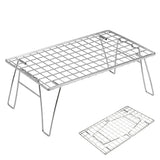 Heavy-Duty Camping BBQ Table Foldable Grill Silver Outdoor Grills - Tophatter Daily Deals