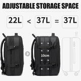 Expandable Travel Backpack Black Backpacks - Tophatter Daily Deals