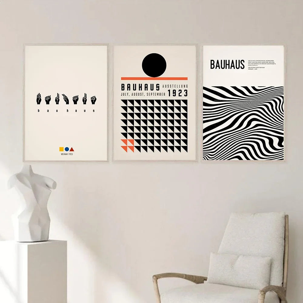 Bauhaus Canvas Wall Art Print Pink Quote Modern Nordic - Tophatter Daily Deals