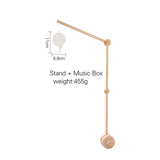 Baby Crib Mobile Wooden Nursery Newborn Sensory Toys music stand - Tophatter Daily Deals