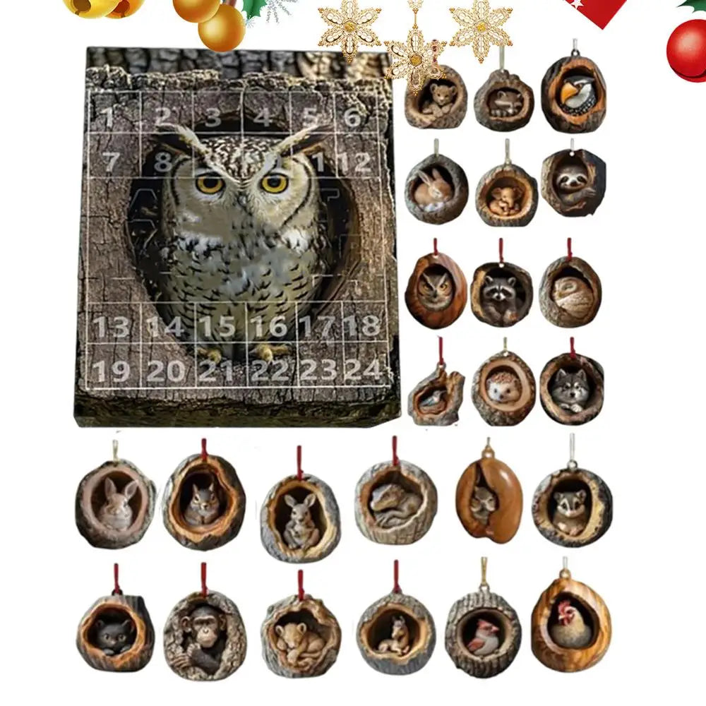 Advent Calendar Cat Countdown Hanging Tree Ornaments - Tophatter Daily Deals