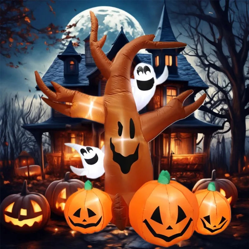 Inflatable Halloween Decoration Pumpkin Tree Outdoor Fall 2025 - Tophatter Daily Deals