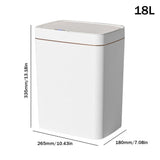 Smart Sensor Trash Can 15L 18L Touchless Quiet Waterproof 18L White B - Tophatter Daily Deals
