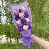 Sanrio Hello kitty Plush Toy Stuffed Animals Bouquet Hello Kitty Purple Flowers - Tophatter Daily Deals