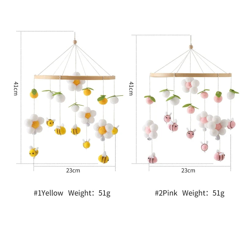 Baby Crib Mobile Wooden Musical Newborn Sensory Toys - Tophatter Daily Deals