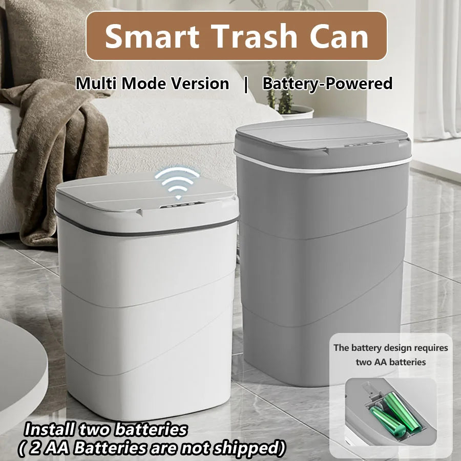 Touchless Sensor Trash Can Battery Powered Hygienic Home - Tophatter Daily Deals