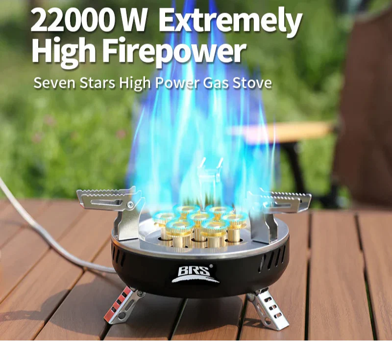 7-Core Camping Gas Stove Multi-Fuel Burner Black Camp Cooking - Tophatter Daily Deals