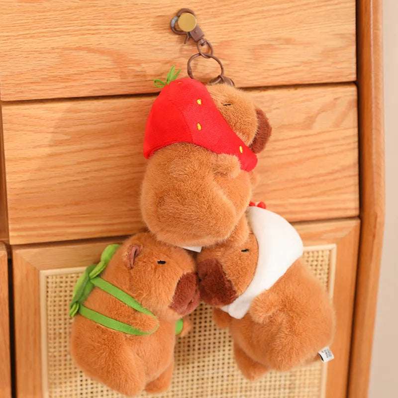 Kawaii Snack Attack: Hamburger Capybara Dog Pig Capibaras Pizza Bubble Tea Cushion Plush Animals - Tophatter Daily Deals