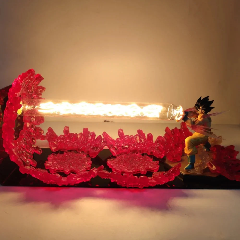 Dragon Ball Anime Son Goku KaMeHaMeHa Lamp Led Bulb Action Figures Model Figurine Figure & Base & Lamp DIY Decoration Collection - Tophatter Daily Deals