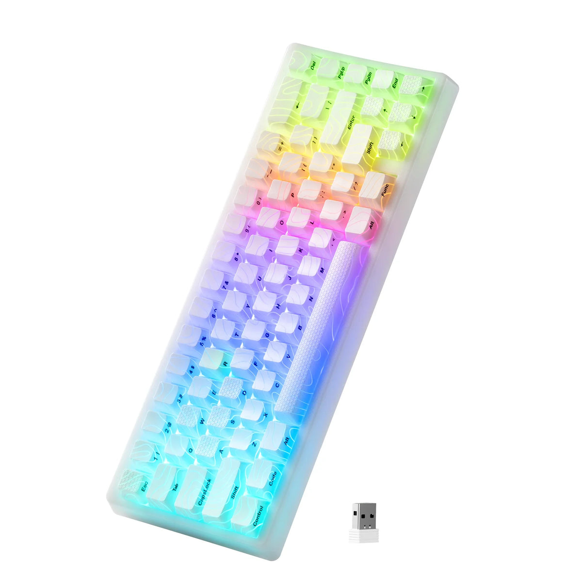 Mechanical Keyboard M67 67 Key Gasket Hot Swappable RGB - Tophatter Daily Deals