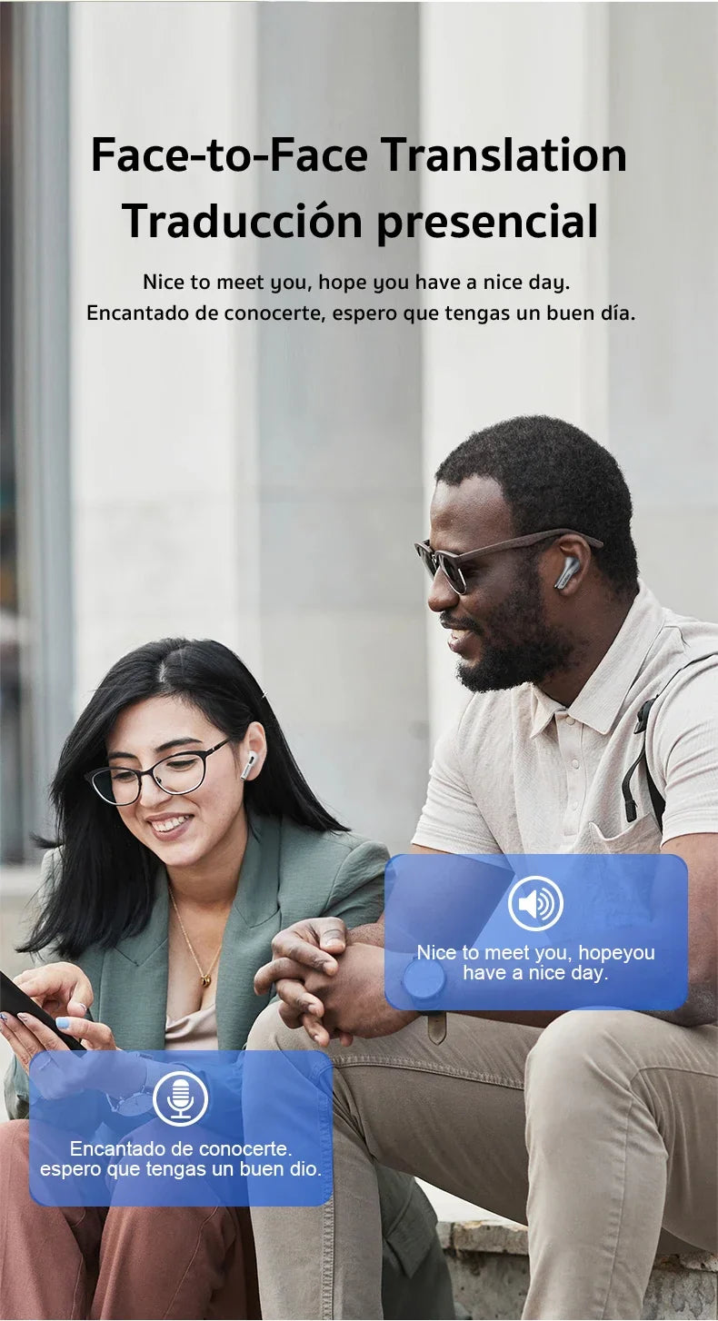Bluetooth Earbuds AI Translator True Wireless With Mic - Tophatter Daily Deals