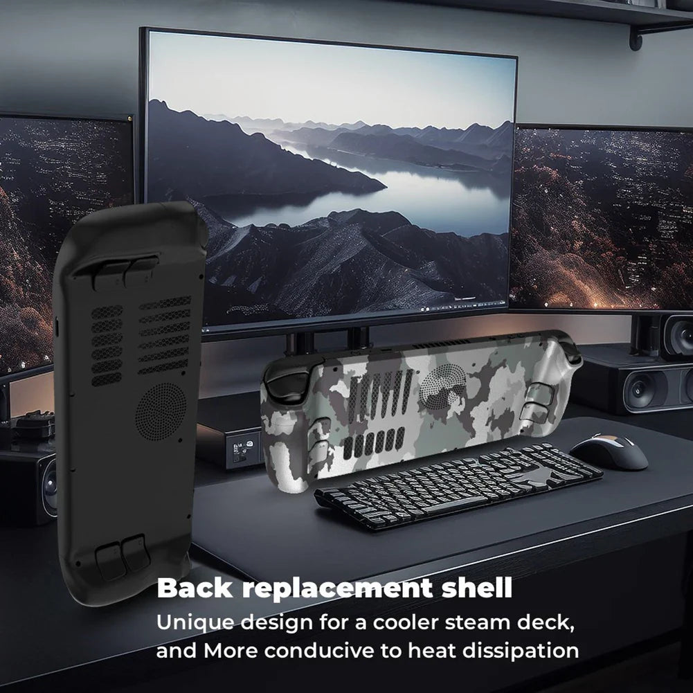 Steam Deck Clear Cooling Back Cover With Stand Bracket - Tophatter Daily Deals