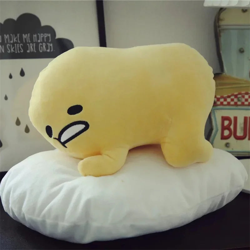 Sanrio Gudetama Plush Pillow On Stomach (40cm) Food - Tophatter Daily Deals