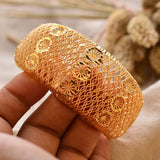 Gold Plated Bangles Luxury Arabic Wedding Bracelet - Tophatter Daily Deals