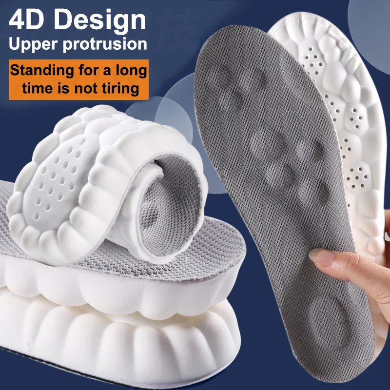 Sport Latex Insoles with Arch Support – Breathable Cushion Plantar Fascia Insole Grey - Tophatter Daily Deals