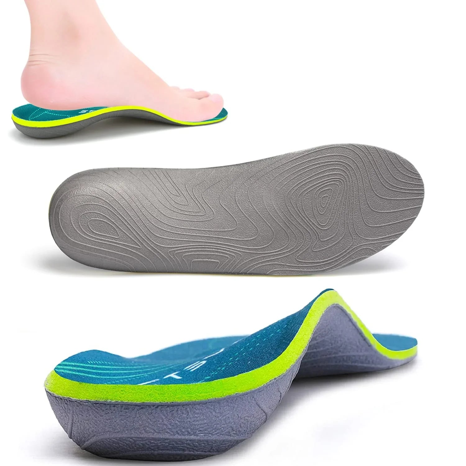 Plantar Fasciitis Insoles High Arch Orthotic Shoe Inserts Plantar Fascia Insole - Tophatter Daily Deals
