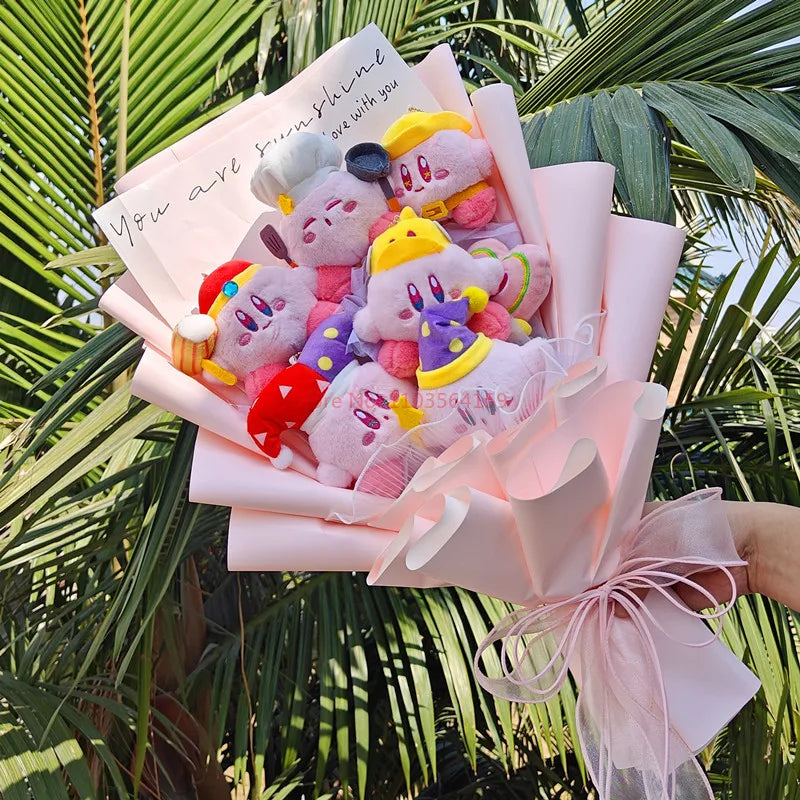 Kawaii Pink Graduation Kirby Plush Bouquet Chef (60x28cm) Anime - Tophatter Daily Deals