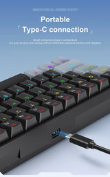 60 Percent Mechanical Mini Keyboard Wired RGB Portable - Tophatter Daily Deals