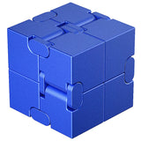 Metal Magic Cube Stress Relief Toy Portable Puzzle Focus ABS plastic Blue - Tophatter Daily Deals