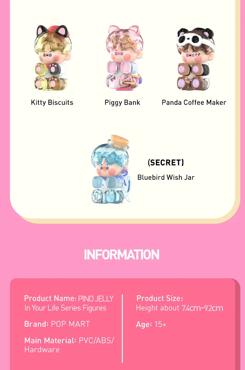 Genuine Pop Mart Pino Jelly in Your Life Series Blind Box Figurine Animals - Tophatter Daily Deals