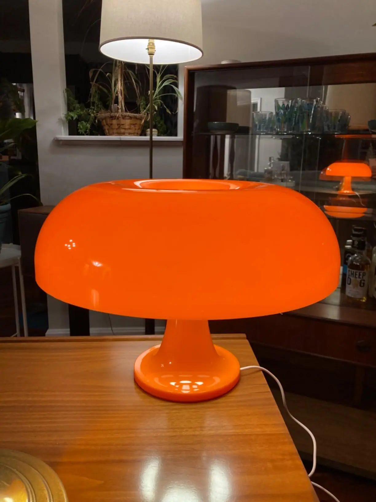 Japandi LED Mushroom Table Lamp Ivory Minimalist Bedside Lighting - Tophatter Daily Deals