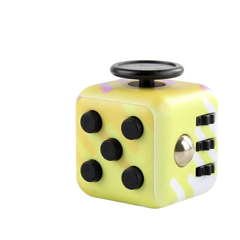 Fidget Cube Antistress Spinner Toy Sensory Stress Relief 1PC Yellow - Tophatter Daily Deals