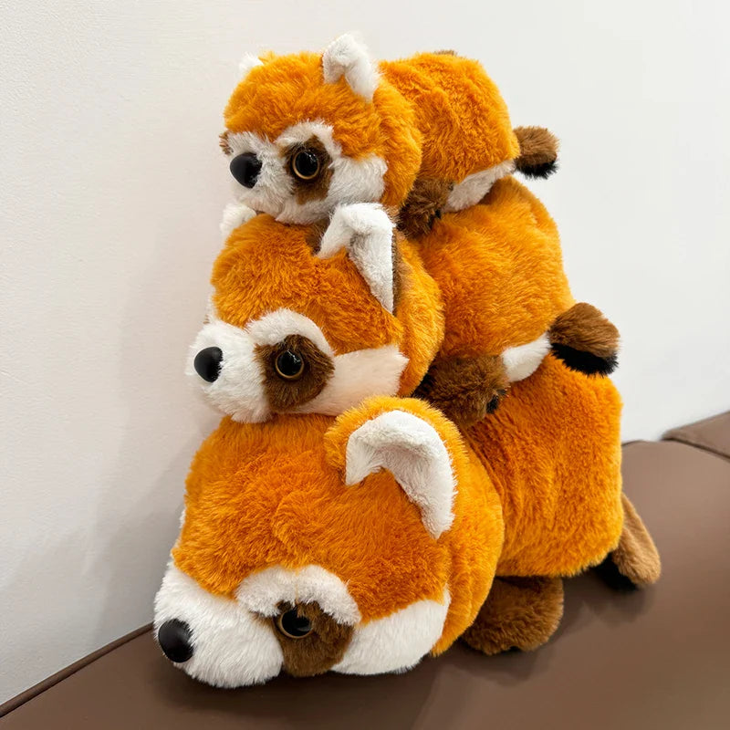 Double-Sided Panda Raccoon Plush Toy Red Panda Animals - Tophatter Daily Deals